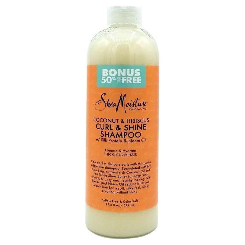 Shea Moisture Coconut &amp; Hibiscus Curl &amp; Shine Shampoo [Bonus 50% Free] 19.5 oz - gtwtoporld.com