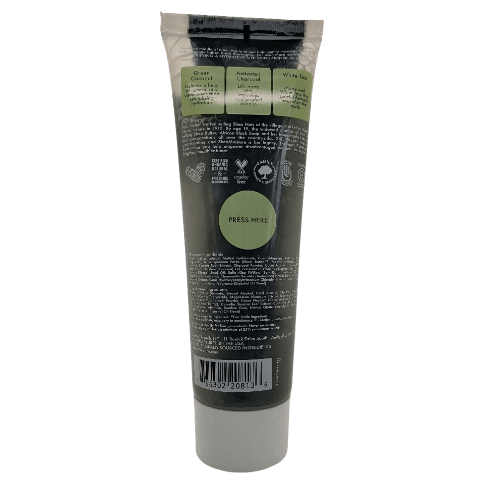Shea Moisture Green Coconut Charcoal Purifying Duo Moisture Cleanser 9 Oz - gtwtoporld.com