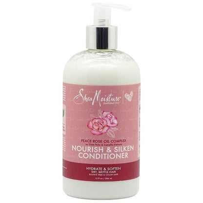Shea Moisture Peace Rose Oil Complex Nourish &amp; Silken Conditioner 384ml - gtwtoporld.com