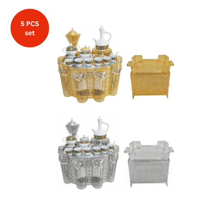 Shewhat 5pcs Rekebot Set Oval 1 (Gold &amp; Silver) - gtwtoporld.com