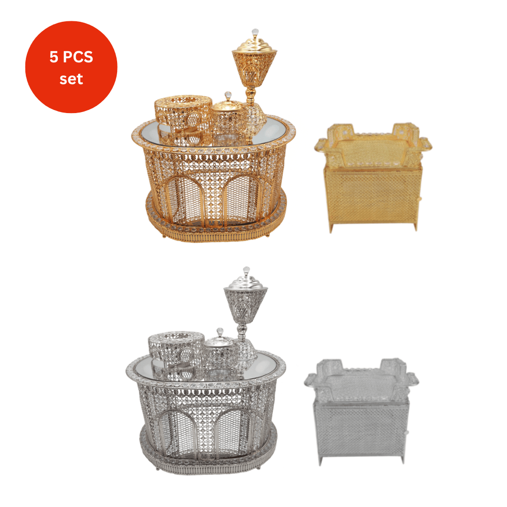 Shewhat 5pcs Rekebot Set Oval 2 (Gold &amp; Silver) - gtwtoporld.com