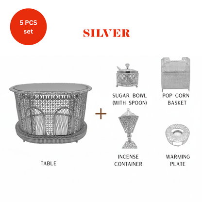 Shewhat 5pcs Rekebot Set Oval 2 (Gold &amp; Silver) - gtwtoporld.com