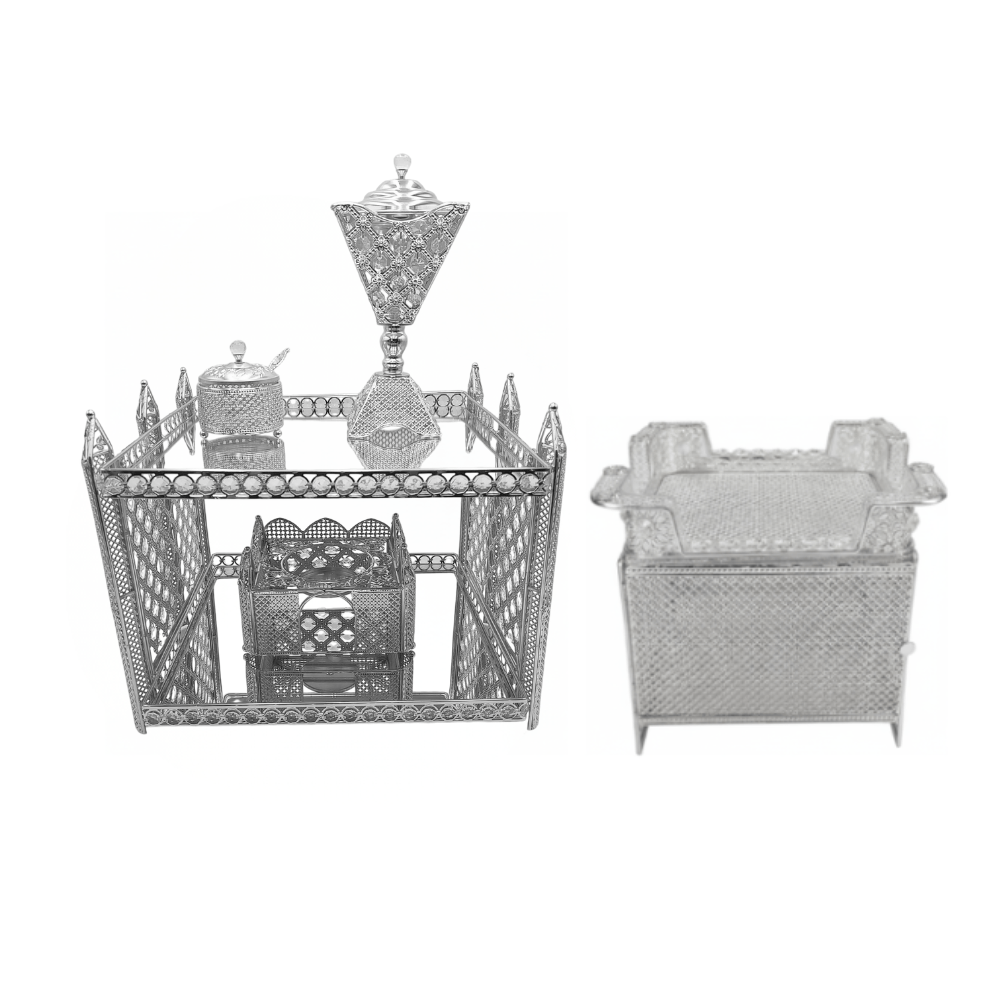Shewhat 5pcs Rekebot Set Square 1 (Gold &amp; Silver) - gtwtoporld.com