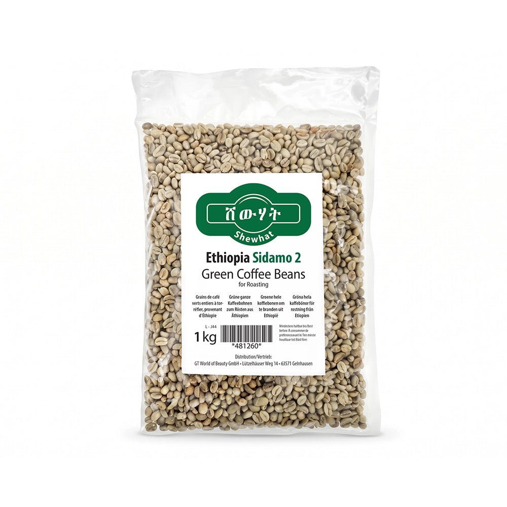 Shewhat Ethiopian Rohkaffee Bohnen 1 kg - gtwtoporld.com