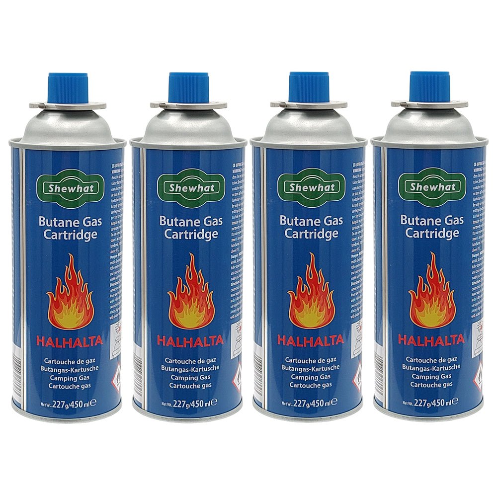Shewhat HalHalta Butane Gas Cartidge 4 pcs Pack x 227g - gtwtoporld.com