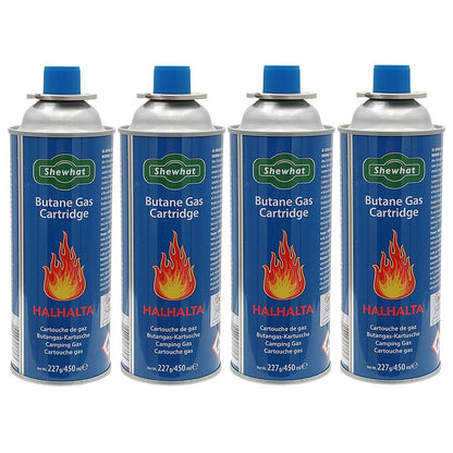 Shewhat HalHalta Butane Gas Cartidge 4 pcs Pack x 227g - gtwtoporld.com