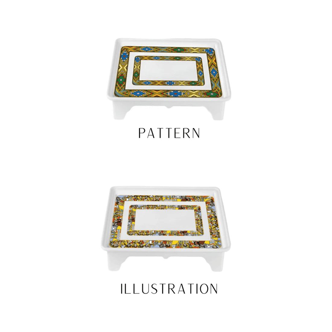 Shewhat Melamine coffee table Mid 601 37x28x5.8cm pattern/Illustration - gtwtoporld.com