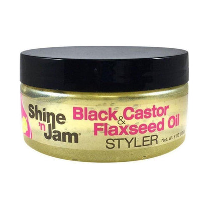Shine - n - Jam Black Castor &amp; Flaxseed Oil Gel 236ml - gtwtoporld.com