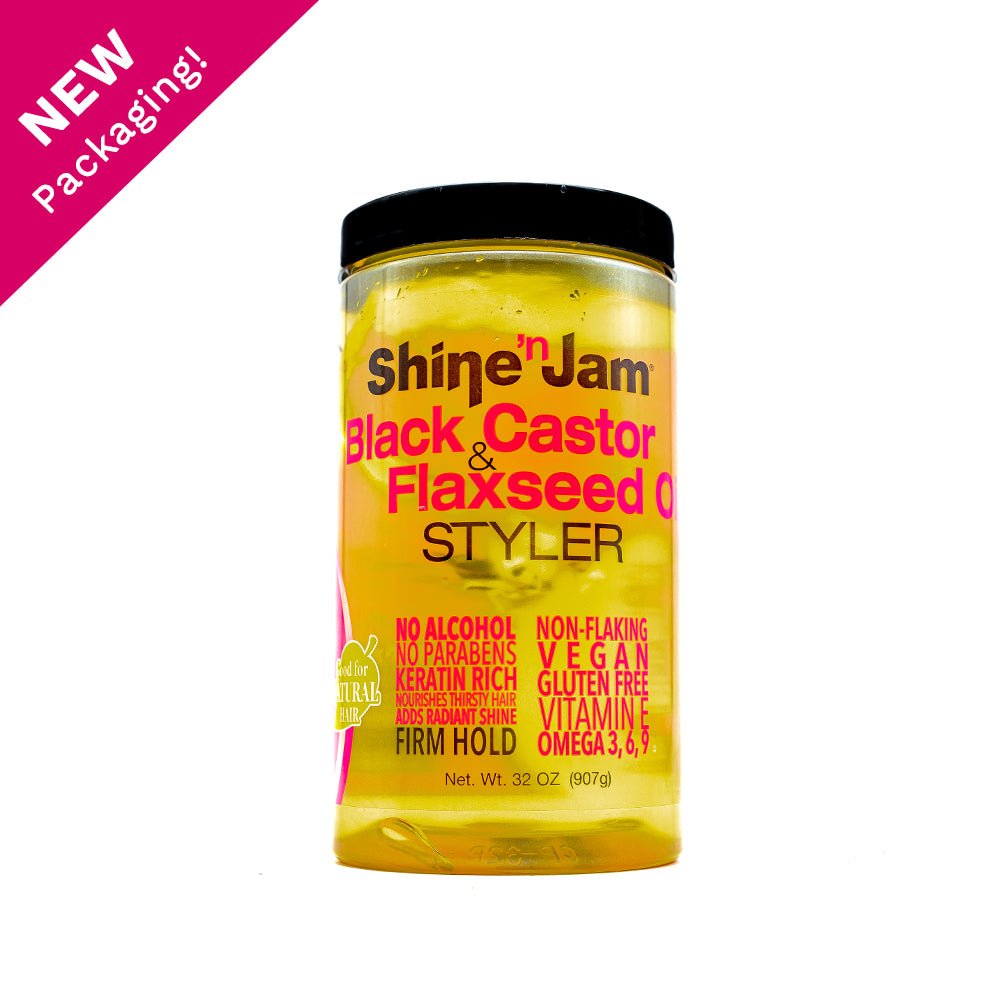 Shine-n-Jam Black Castor &amp; Flaxseed Oil Gel - gtwtoporld.com