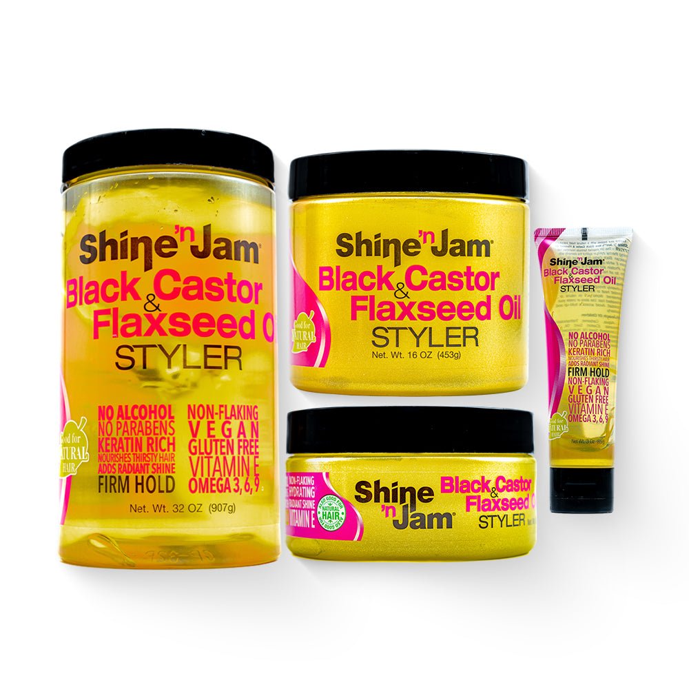 Shine-n-Jam Black Castor &amp; Flaxseed Oil Gel - gtwtoporld.com
