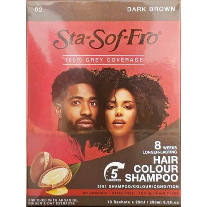 Sta Sof Fro Hair Color Shampoo 25ml x10 sachets - gtwtoporld.com