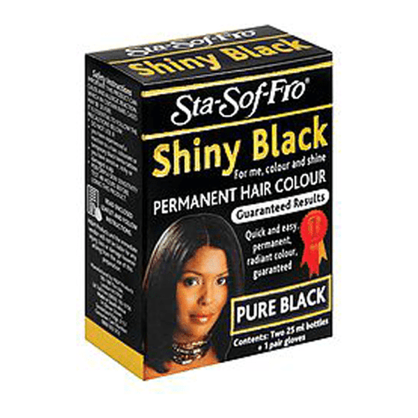 Sta - Sof - Fro Shiny Black Permanent Hair Color Pure Black 50ml - gtwtoporld.com