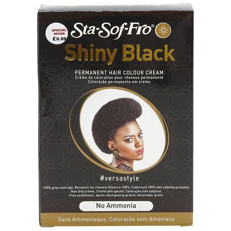 Sta - Sof - Fro Shiny Black Permanent Hair Colour Cream - gtwtoporld.com
