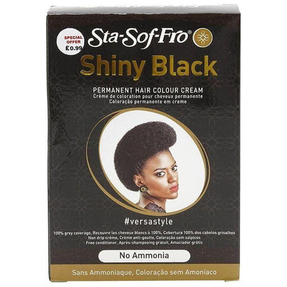 Sta - Sof - Fro Shiny Black Permanent Hair Colour Cream - gtwtoporld.com