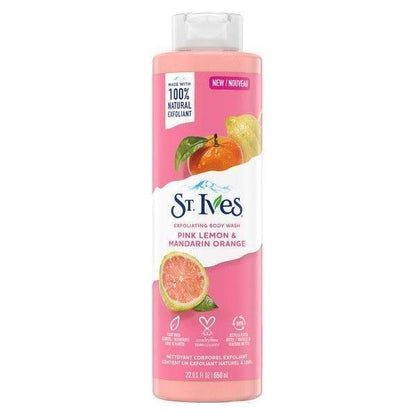 St.Ives Exfoliating Body Wash Pink Lemon &amp; Mandarin Orange 22 Oz - gtwtoporld.com