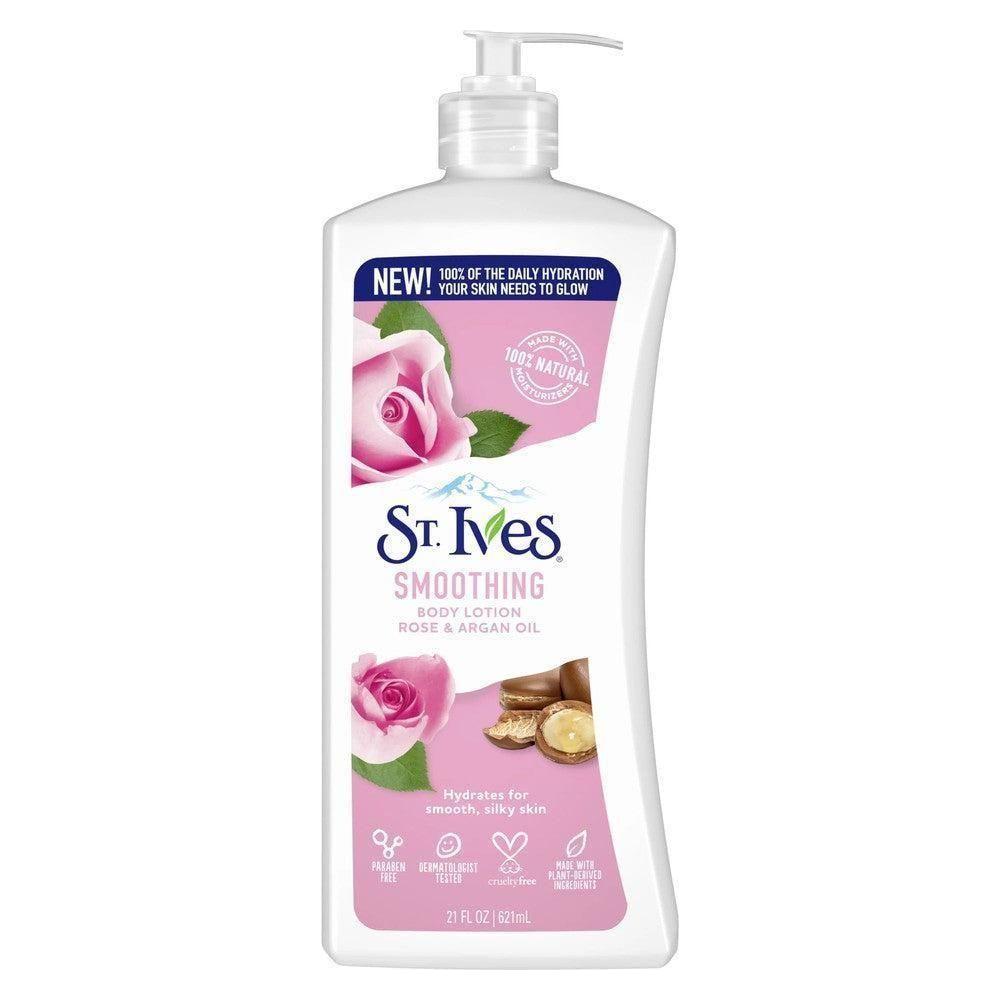 St.Ives Rose and Argan Oil Smoothing Body Lotion 621ml - gtwtoporld.com