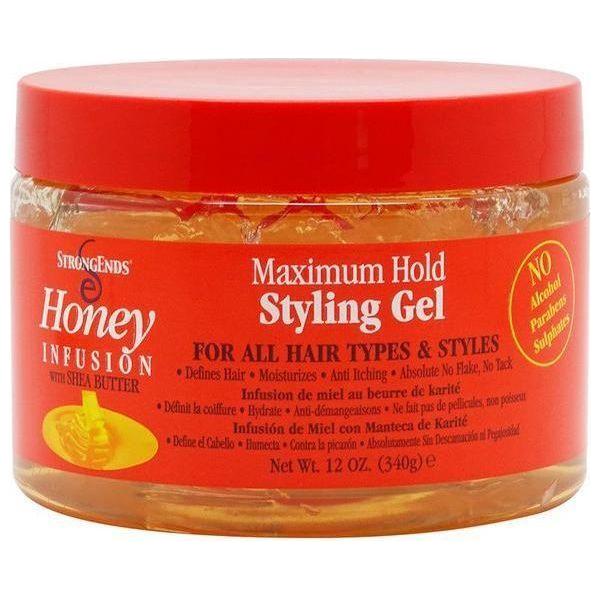 StrongEnds Honey Infusion with Shea Butter Maximum Hold Styling Gel 340g - gtwtoporld.com