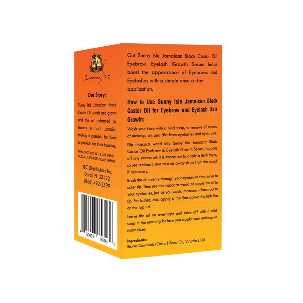 Sunny Isle Jamaican Black Castor Oil Eyelash &amp; Eyebrow Growth Serum 2oz - gtwtoporld.com