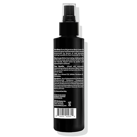 Sunny Isle Jamaican Black Castor Oil Heat Protectant Thermal Spray 6oz - gtwtoporld.com
