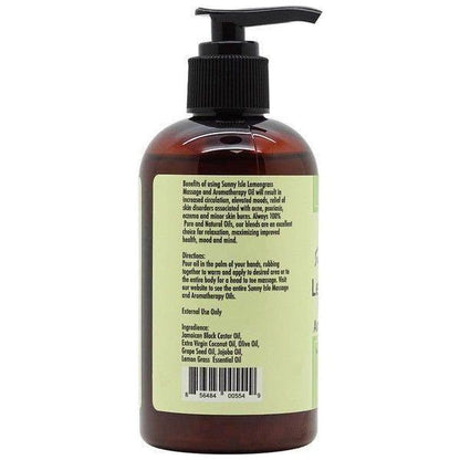 Sunny Isle Lemon Grass Massage and Aromatherapy Oil 236ml - gtwtoporld.com