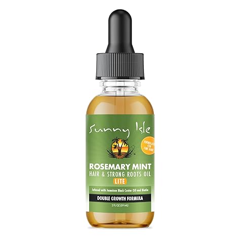 Sunny Isle Rosemary Mint Hair and Strong Roots Lite Oil 2oz - gtwtoporld.com