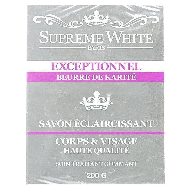 Supreme White Exceptional Shea Butter Toning Soap Face &amp; Body 200g - gtwtoporld.com