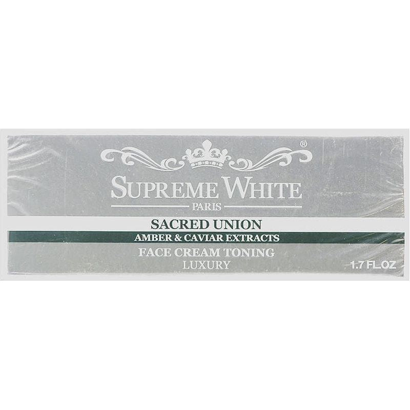 Supreme White Sacred Union Amber &amp; Caviar Extracts Face Cream Toning 50ml - gtwtoporld.com