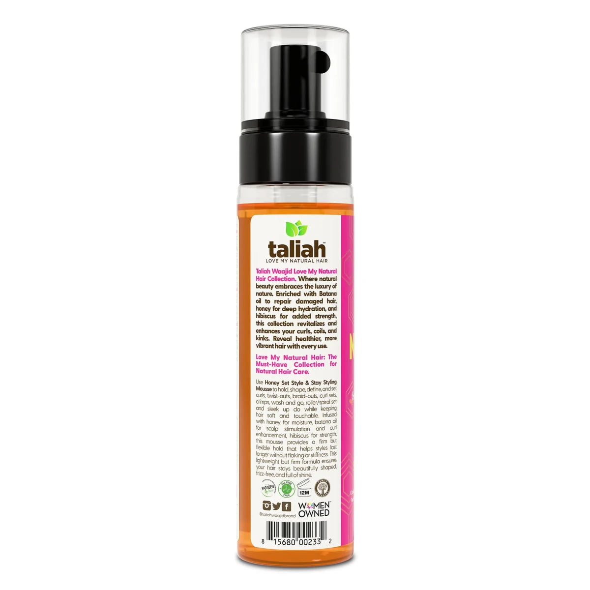 Taliah Waajid Love My Natural Hair Honey Set &amp; Style Styling Mousse 8oz - gtwtoporld.com
