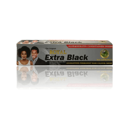 The Original Royal Extra Black Permanent Hair Color Creme 28ml + Developer 23ml + Conditioner 10ml - gtwtoporld.com