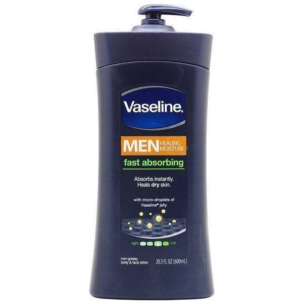 Vaseline Men Healing Moisture Fast Absorbing Heals Dry Skin 600ml - gtwtoporld.com