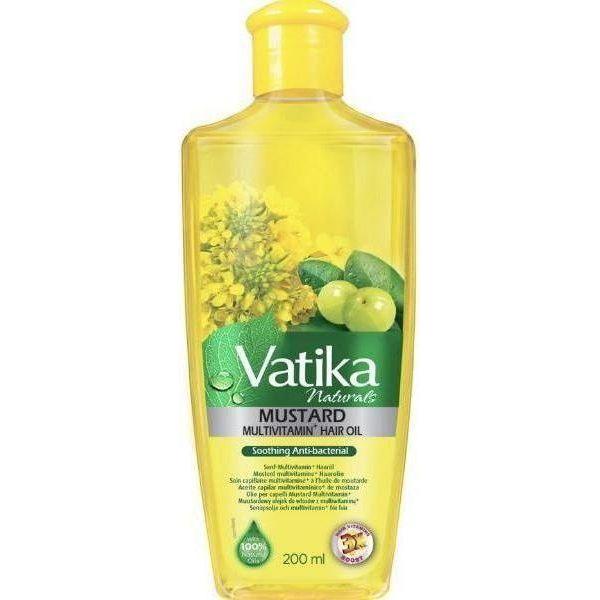 Vatika Naturals Mustard Multivitamin Smoothing Anti - bacterial Hair Oil 200 ml - gtwtoporld.com