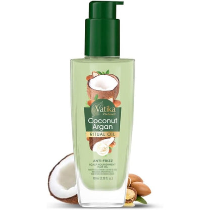 Vatika Naturals Ritual Coconut Argan Hair Oil 100ml - gtwtoporld.com