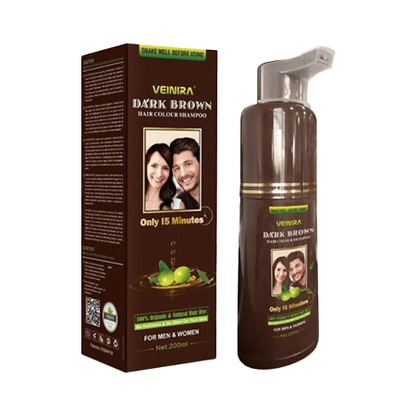 Veinira Hair Colour Shampoo Black/Dark Brown 200ml - gtwtoporld.com