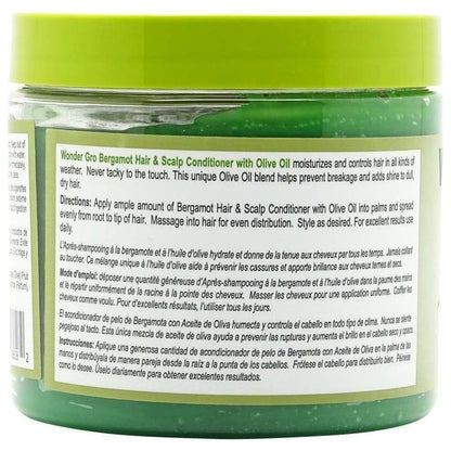 Wonder Gro Bergamot with Olive Oil Hair &amp; Scalp Conditioner 340g - gtwtoporld.com