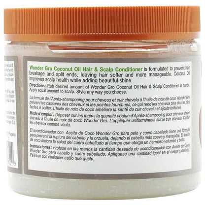 Wonder Gro Coconut Oil Hair &amp; Scalp Conditioner 340g - gtwtoporld.com