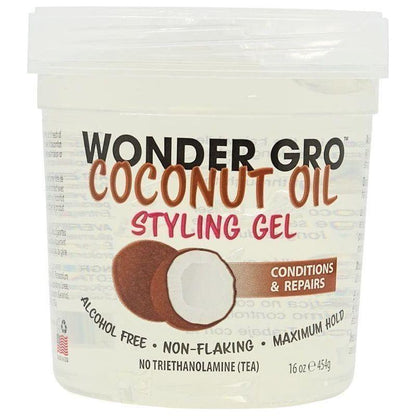 Wonder Gro Coconut Oil Styling Gel 454g - gtwtoporld.com