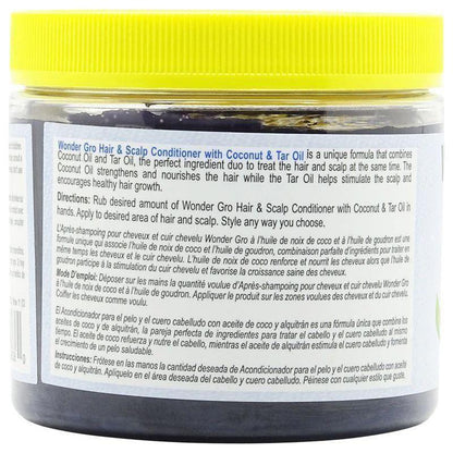 Wonder Gro Hair &amp; Scalp Conditioner with Coconut &amp; Tar Oil 340g - gtwtoporld.com
