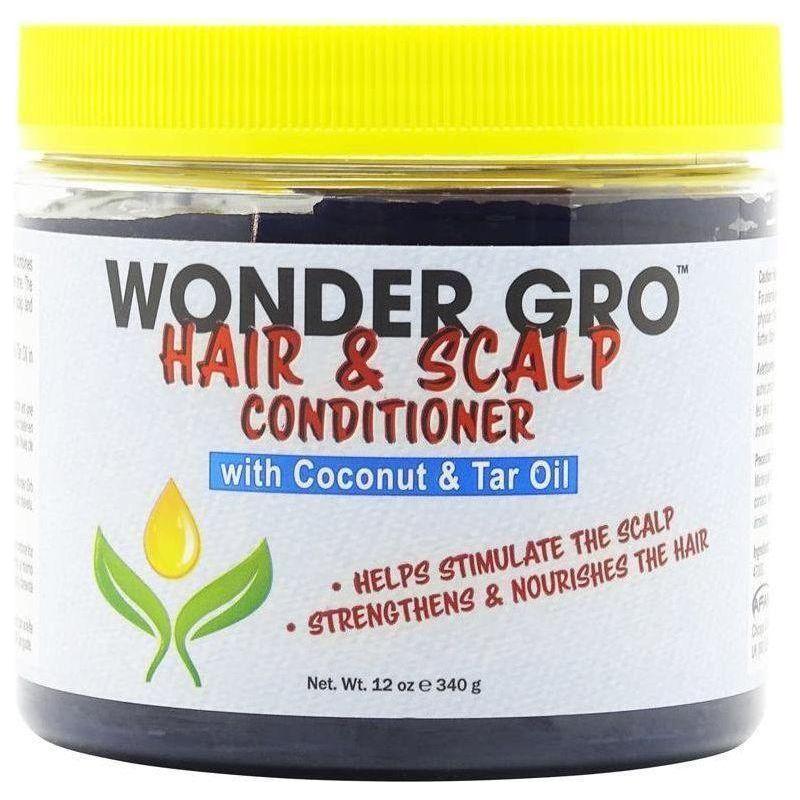 Wonder Gro Hair &amp; Scalp Conditioner with Coconut &amp; Tar Oil 340g - gtwtoporld.com