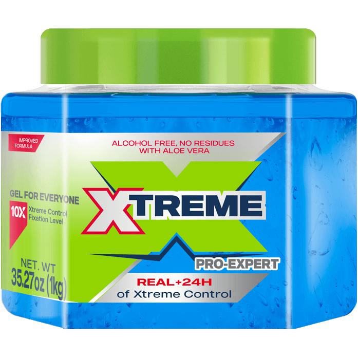 Xtreme Pro - Expert Blue Styling Hair Gel Xtreme Control W Aloe Vera 8.82oz / 35.27oz - gtwtoporld.com