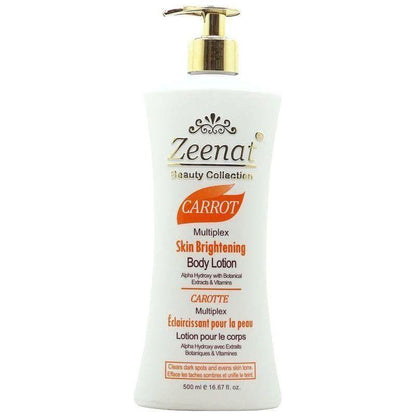 Zeenat Carrot Multiplex Skin Brightening Body Lotion 500Ml - gtwtoporld.com