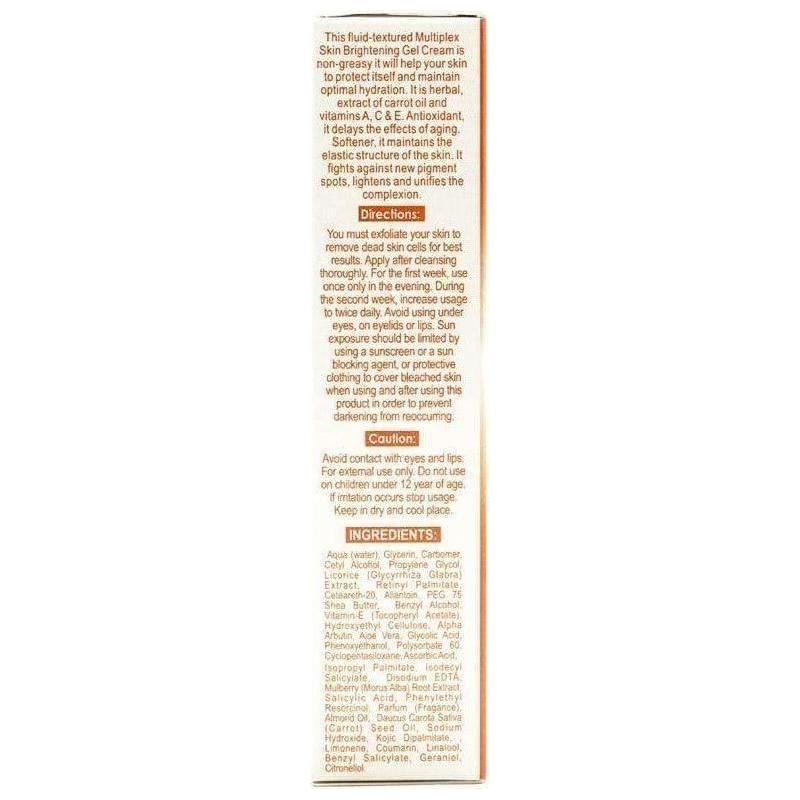 Zeenat Carrot Multiplex Skin Brightening Gel Cream 30G - gtwtoporld.com