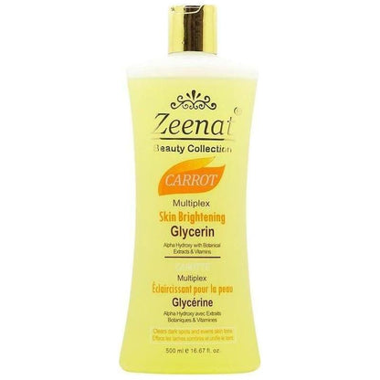 Zeenat Carrot Multiplex Skin Lightening Glycerin 500ml - gtwtoporld.com