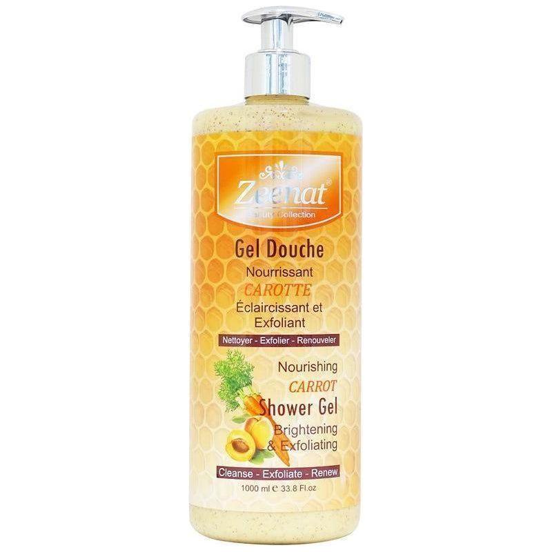 Zeenat Carrot Shower Gel Brightening &amp; Exfoliating 1000ml - gtwtoporld.com
