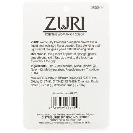 Zuri Naturally Sheer Wet to Dry Powder/Foundation 11g - gtwtoporld.com