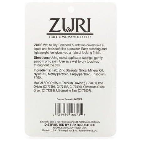 Zuri Naturally Sheer Wet to Dry Powder/Foundation 11g - gtwtoporld.com